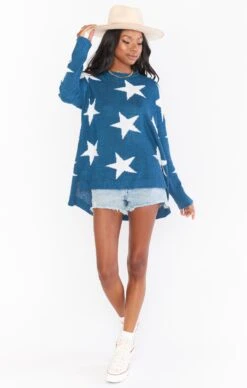 Show Me Your Mumu Bronson Sweater ~ Star Tossed Knit -Show Me Your Mumu Sales MM1 4083 ST07 04