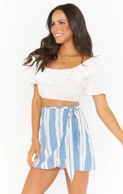 Show Me Your Mumu Iva Wrap Skirt ~ Sailboat Stripe -Show Me Your Mumu Sales MM1 409 WB08 04