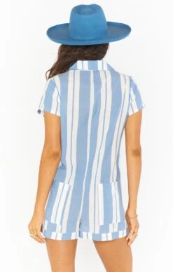 Show Me Your Mumu Yvette Romper ~ Sailboat Stripe -Show Me Your Mumu Sales MM1 4150 WB08 03