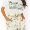 Show Me Your Mumu Disilvio Shorts ~ Ocean Drive Palm -Show Me Your Mumu Sales MM1 4645 OD19 06