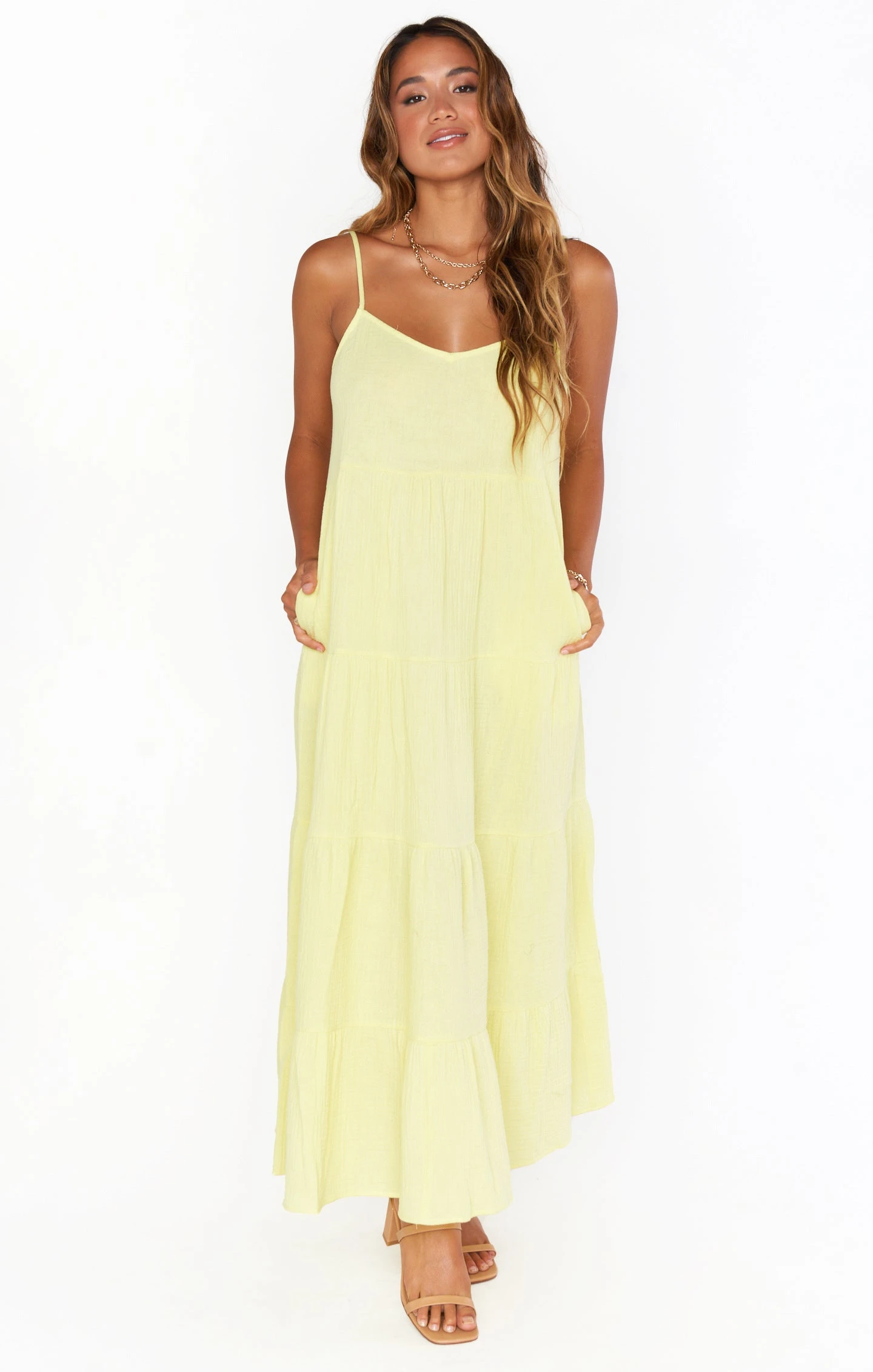 Show Me Your Mumu Caroline Maxi Dress ~ Lemon 4 Show Me Your Mumu Caroline Maxi Dress ~ Lemon - Image 2