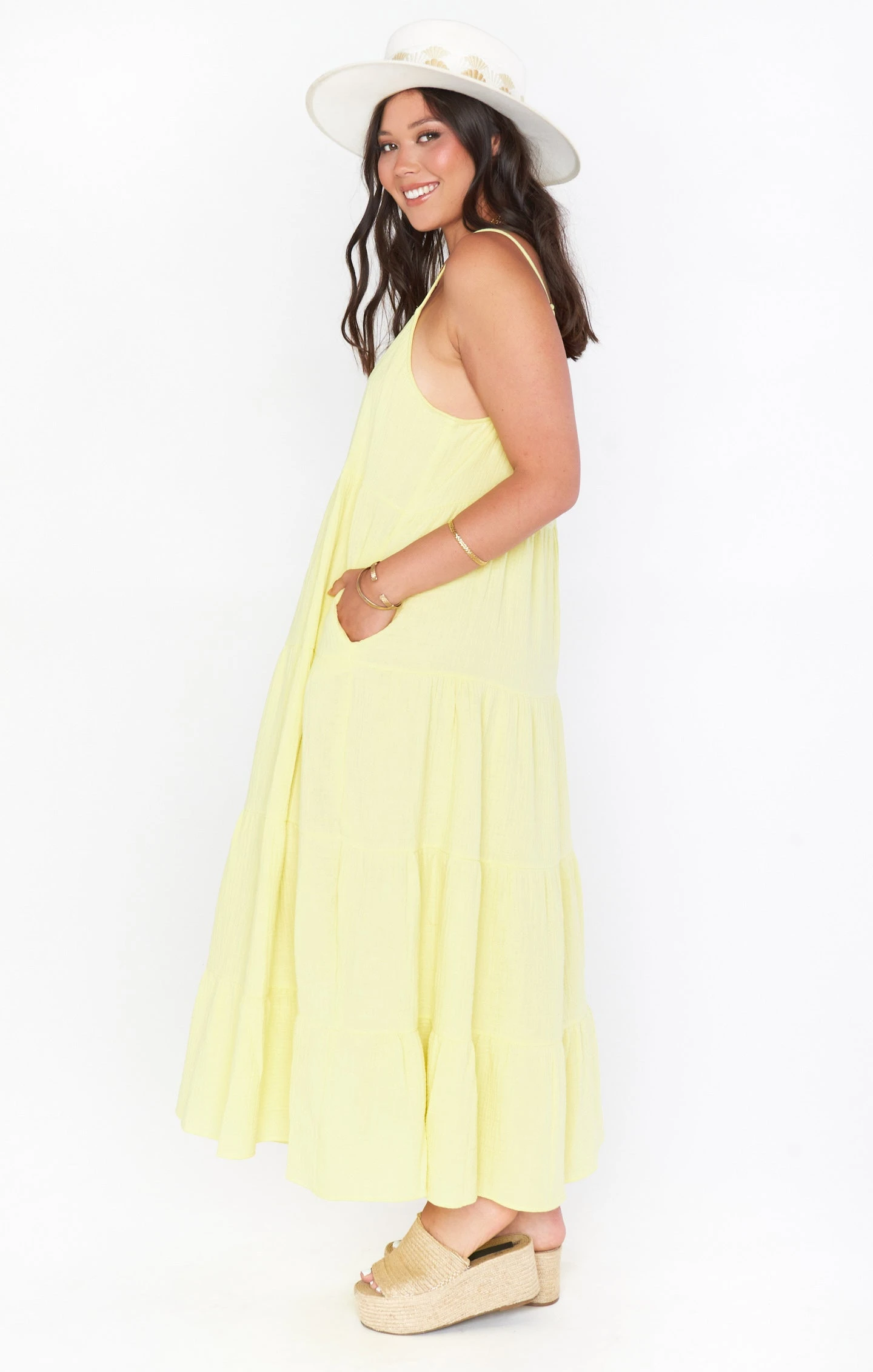 Show Me Your Mumu Caroline Maxi Dress ~ Lemon 5 Show Me Your Mumu Caroline Maxi Dress ~ Lemon - Image 3