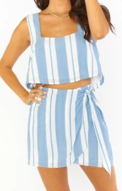 Show Me Your Mumu Tara Crop Top ~ Sailboat Stripe -Show Me Your Mumu Sales MM1 4672 WB08 01