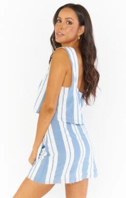 Show Me Your Mumu Iva Wrap Skirt ~ Sailboat Stripe -Show Me Your Mumu Sales MM1 4672 WB08 04
