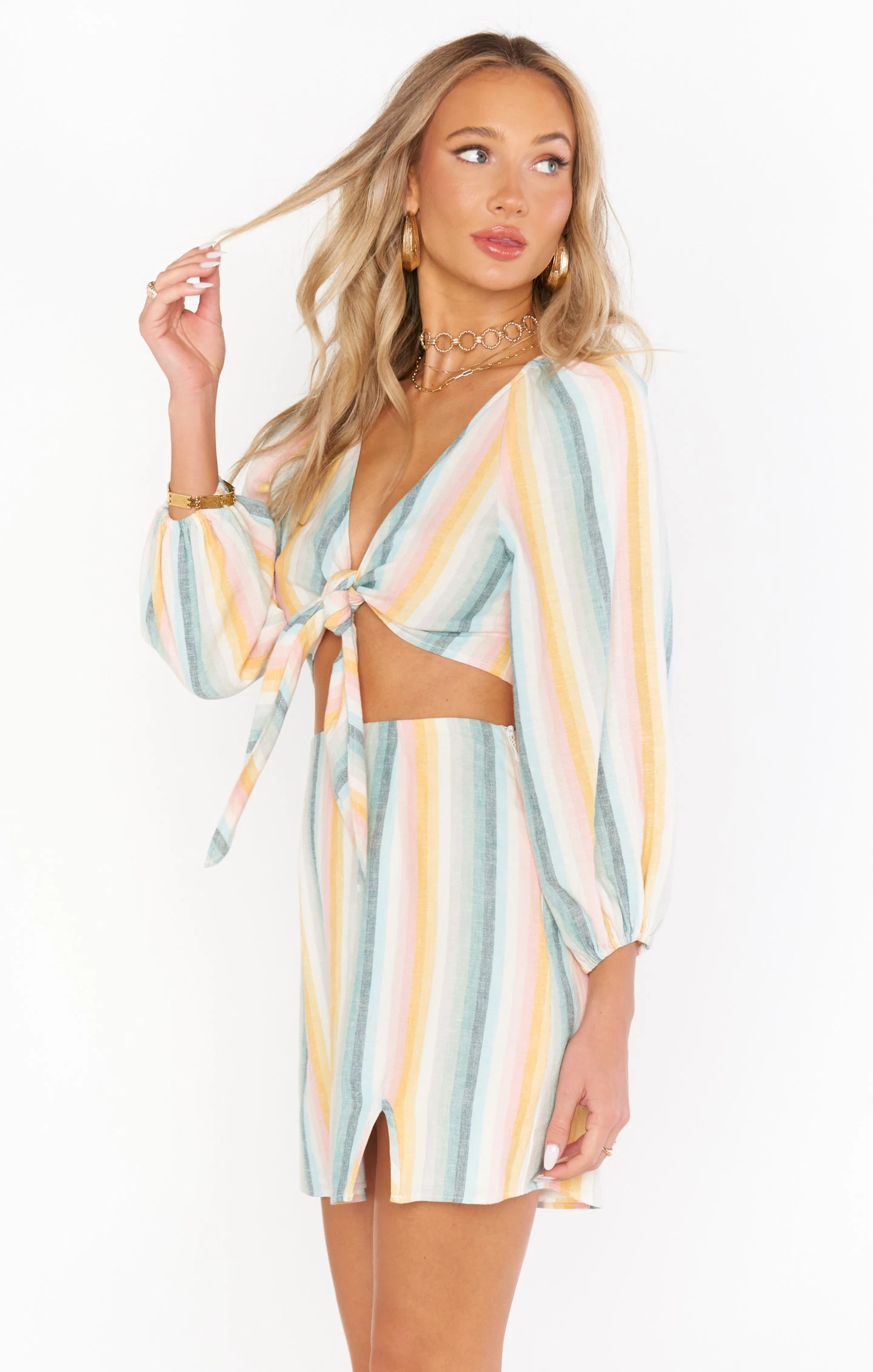 Show Me Your Mumu Tyra Mini Skirt ~ Sunset Stripe 4 Show Me Your Mumu Tyra Mini Skirt ~ Sunset Stripe - Image 2