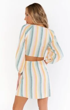 Show Me Your Mumu Tyra Mini Skirt ~ Sunset Stripe 9 Show Me Your Mumu Tyra Mini Skirt ~ Sunset Stripe -Show Me Your Mumu Sales MM1 4718 SU56 07