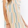 Show Me Your Mumu Daydream Mini Dress ~ Sunset Stripe -Show Me Your Mumu Sales MM1 4721 SU56 01