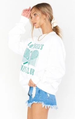Show Me Your Mumu Stanley Sweatshirt ~ LA Tennis Club Graphic -Show Me Your Mumu Sales MM1 4725 TC06 01