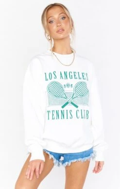 Show Me Your Mumu Stanley Sweatshirt ~ LA Tennis Club Graphic -Show Me Your Mumu Sales MM1 4725 TC06 01 1