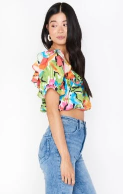 Show Me Your Mumu Jessie Top ~ Mimosa Blooms -Show Me Your Mumu Sales MM1 4785 QB04 01 2