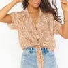 Show Me Your Mumu Tilly Top ~ Sandy Cheetah