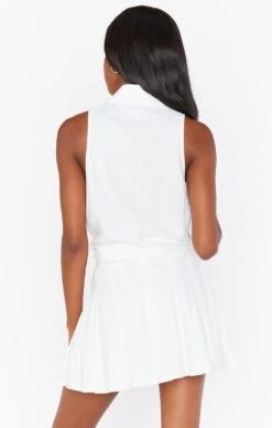 Show Me Your Mumu Ace Tennis Skort ~ White Linen -Show Me Your Mumu Sales MM1 4872 WH47 01 2