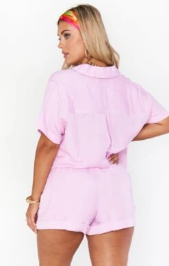 Show Me Your Mumu Bella Shorts ~ Lavender Linen -Show Me Your Mumu Sales MM1 4916 LL11 01 3