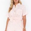 Show Me Your Mumu Bella Shorts ~ Peach Gingham -Show Me Your Mumu Sales MM1 4918 PG07 01 2