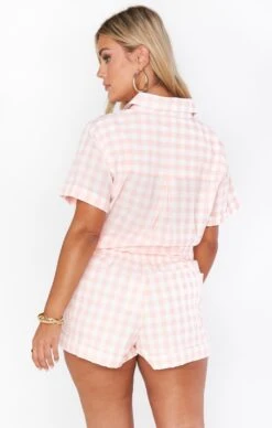 Show Me Your Mumu Bella Shorts ~ Peach Gingham -Show Me Your Mumu Sales MM1 4918 PG07 01 6