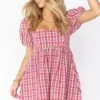 Show Me Your Mumu Smitten Babydoll Dress ~ Pink Plaid -Show Me Your Mumu Sales MM1 4922 PW57 01 1