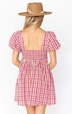 Show Me Your Mumu Smitten Babydoll Dress ~ Pink Plaid -Show Me Your Mumu Sales MM1 4922 PW57 01 3