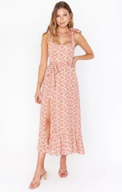Show Me Your Mumu Claire Midi Dress ~ Blush Flowers