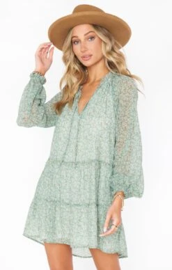 Show Me Your Mumu Birdie Mini Dress ~ Ditsy Blues -Show Me Your Mumu Sales MM1 4633QB24 01 2