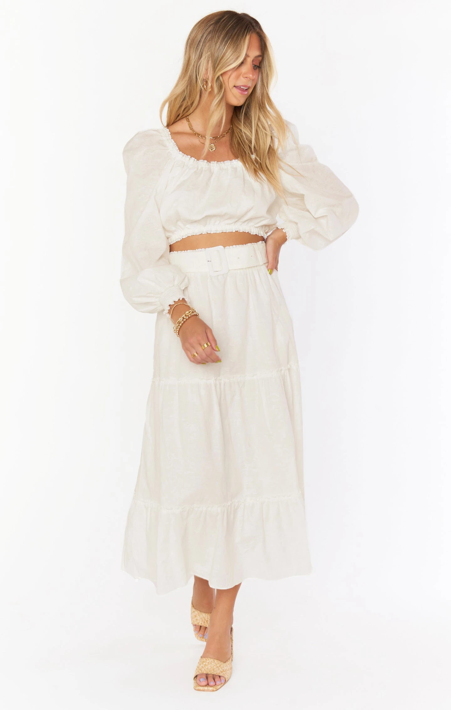 Show Me Your Mumu Miley Midi Skirt ~ Cream 3 Show Me Your Mumu Miley Midi Skirt ~ Cream