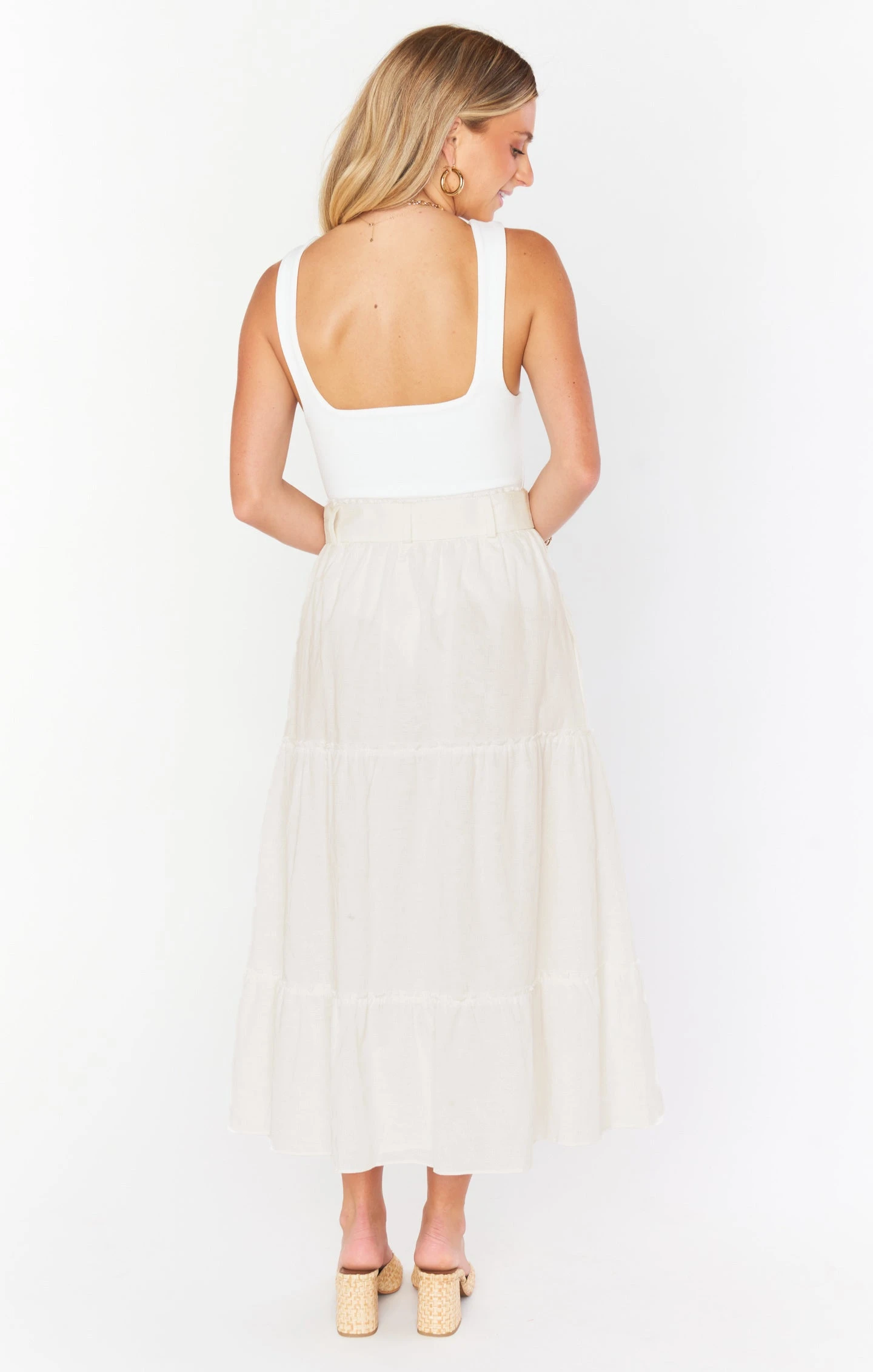 Show Me Your Mumu Miley Midi Skirt ~ Cream 5 Show Me Your Mumu Miley Midi Skirt ~ Cream - Image 3