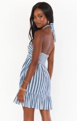 Show Me Your Mumu Johanna Mini Dress ~ Sea Stripe -Show Me Your Mumu Sales MM2 4954 SE13 01