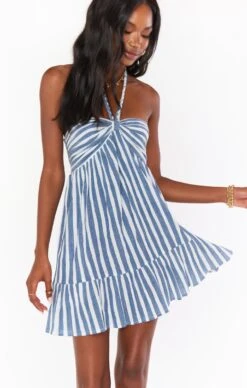 Show Me Your Mumu Johanna Mini Dress ~ Sea Stripe -Show Me Your Mumu Sales MM2 4954 SE13 01 2