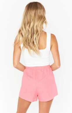 Show Me Your Mumu Hendrix Shorts ~ Flamingo Pink Linen -Show Me Your Mumu Sales MM2 5041 SW56 01 1