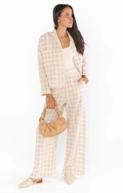 Show Me Your Mumu Roitman Pants ~ Cream Plaid 11 Show Me Your Mumu Roitman Pants ~ Cream Plaid -Show Me Your Mumu Sales MM2 5095 TA05 01