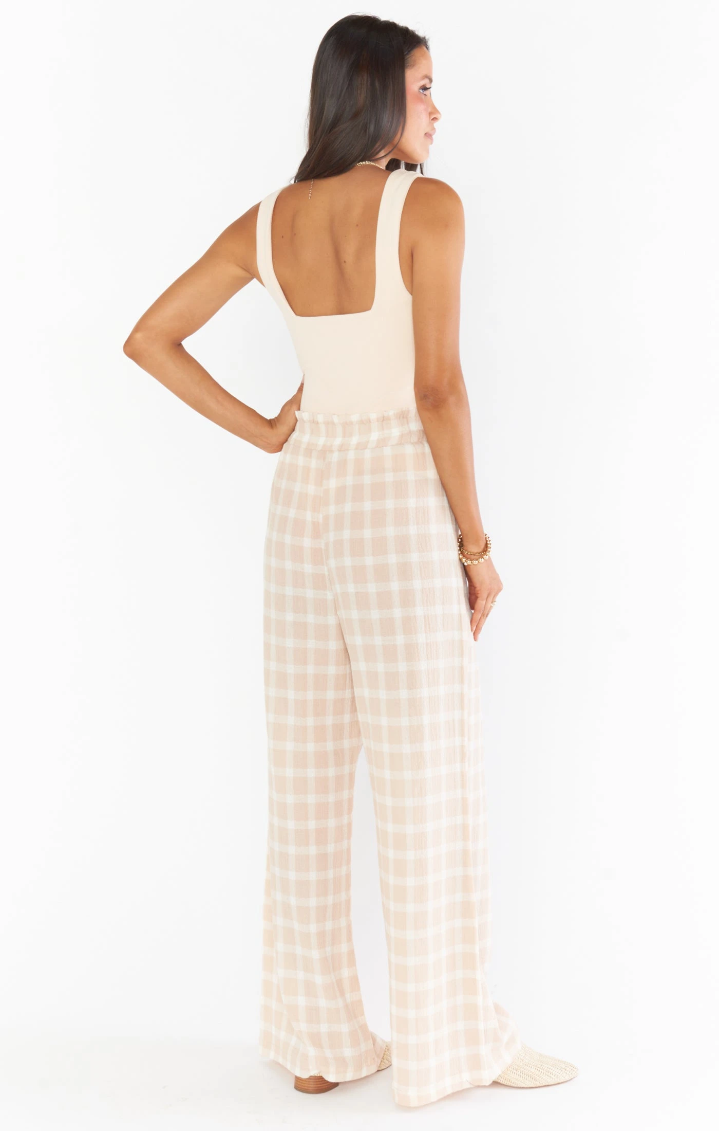 Show Me Your Mumu Roitman Pants ~ Cream Plaid 6 Show Me Your Mumu Roitman Pants ~ Cream Plaid - Image 4