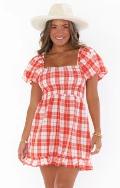 Show Me Your Mumu Colvin Mini Dress ~ Picnic Plaid -Show Me Your Mumu Sales MM2 5098 RP84 01 2