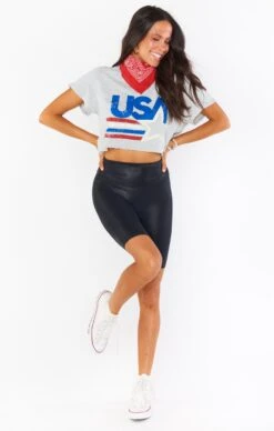 Show Me Your Mumu Jimmy Crop ~ USA Star Graphic -Show Me Your Mumu Sales MM2 5144 US11 01