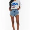 Show Me Your Mumu Jimmy Crop ~ USA Star Graphic -Show Me Your Mumu Sales MM2 5144 US11 01 33edd50e 6d8f 496e a63e d4a27b01ff7f