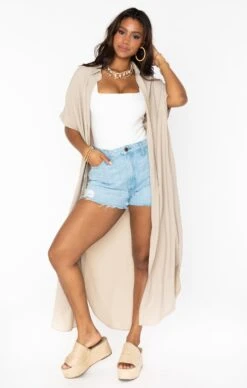 Show Me Your Mumu Buoy Button Down Dress ~ Sand -Show Me Your Mumu Sales MM2 5260 TA85 01 1