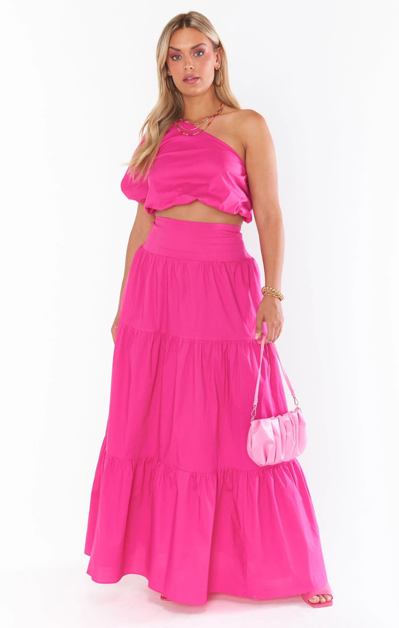 Show Me Your Mumu Melody Maxi Skirt ~ Hot Pink Poplin 4 Show Me Your Mumu Melody Maxi Skirt ~ Hot Pink Poplin - Image 2