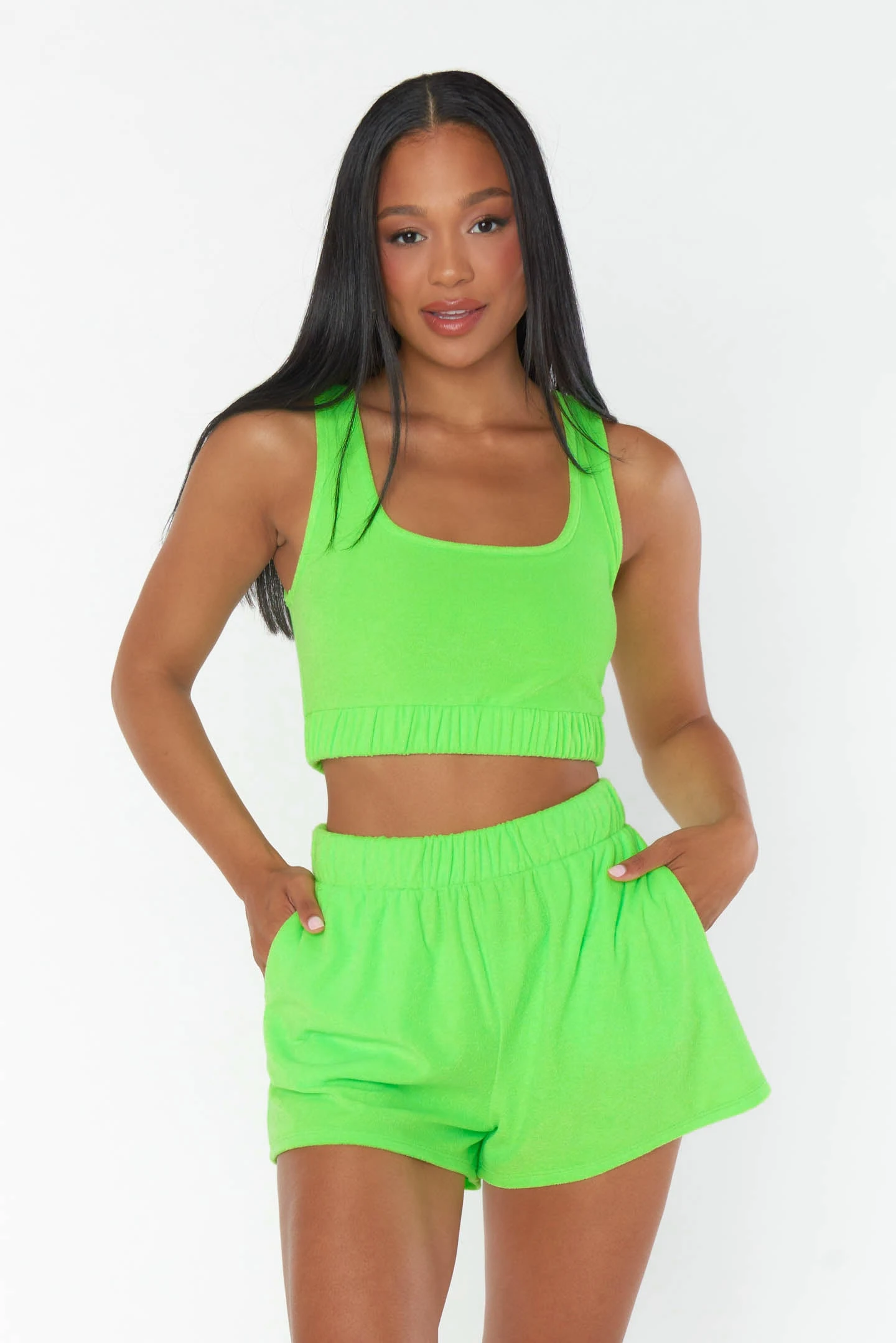 Show Me Your Mumu Hendrix Shorts ~ Neon Green Terry 3 Show Me Your Mumu Hendrix Shorts ~ Neon Green Terry