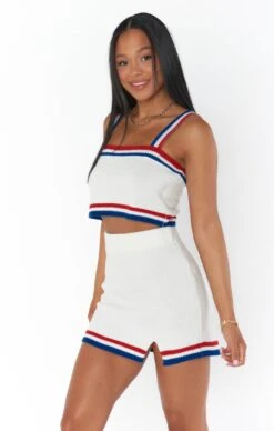 Show Me Your Mumu Below Deck Mini Skirt ~ USA Stripe Knit -Show Me Your Mumu Sales MM3 5170 US31 03