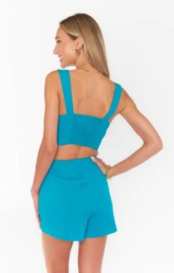 Show Me Your Mumu Spencer Skort ~ Teal Suiting -Show Me Your Mumu Sales MM3 5245 TS11 05
