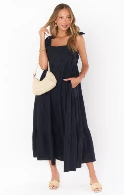 Show Me Your Mumu Arabella Maxi Dress ~ Black Linen -Show Me Your Mumu Sales MM3 5276 BL56 01