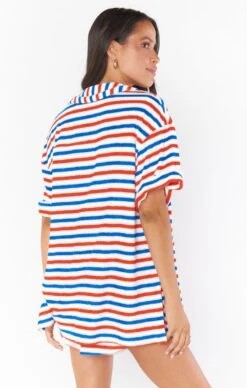 Show Me Your Mumu Parker Button Down ~ Americana Terry -Show Me Your Mumu Sales MM3 5568 KN84 01