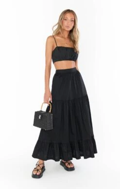 Show Me Your Mumu Cartagena Skirt ~ Black Poplin -Show Me Your Mumu Sales MM3 5690 XB05 1