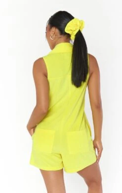 Show Me Your Mumu Reno Romper ~ Neon Yellow Terry -Show Me Your Mumu Sales MM3 670 NY94 03 3112ed0d f66e 4663 b5f2 b06aacb97ca0