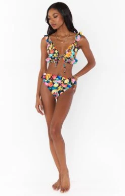 Show Me Your Mumu Carolina Ruffle Top ~ Fruity Tango -Show Me Your Mumu Sales MMS2 154 FT08 01