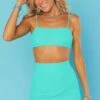 Show Me Your Mumu Mary Mini Skirt ~ Mint Scrunch -Show Me Your Mumu Sales MMS3 284 MS12 01