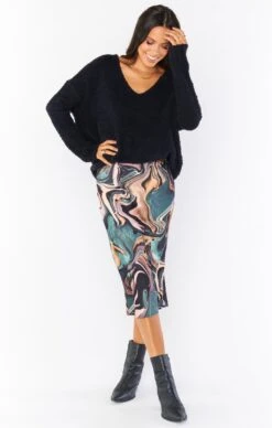 Show Me Your Mumu Maci Skirt ~ Miss Marble Luxe Satin 17 Show Me Your Mumu Maci Skirt ~ Miss Marble Luxe Satin -Show Me Your Mumu Sales MR0 2090 MR21 02