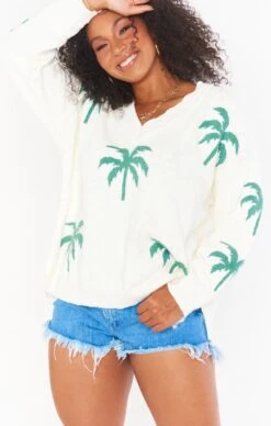 Show Me Your Mumu Gilligan Sweater ~ Palm Tree Knit