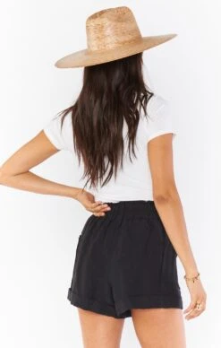 Show Me Your Mumu Disilvio Shorts ~ Black Linen -Show Me Your Mumu Sales MR0 4224 BC04 03