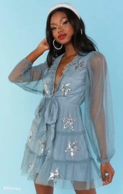 Show Me Your Mumu Magic Mini Dress ~ Silver Star Sequins -Show Me Your Mumu Sales MR0 4336 SS84 02