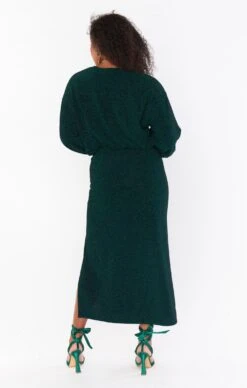 Show Me Your Mumu Miracle Midi Skirt ~ Emerald Shimmy Shine -Show Me Your Mumu Sales MR0 4556 EM55 01 3