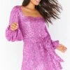 Show Me Your Mumu Aniston Mini Dress ~ Magenta Sequins -Show Me Your Mumu Sales MR0 4561 OC92 02